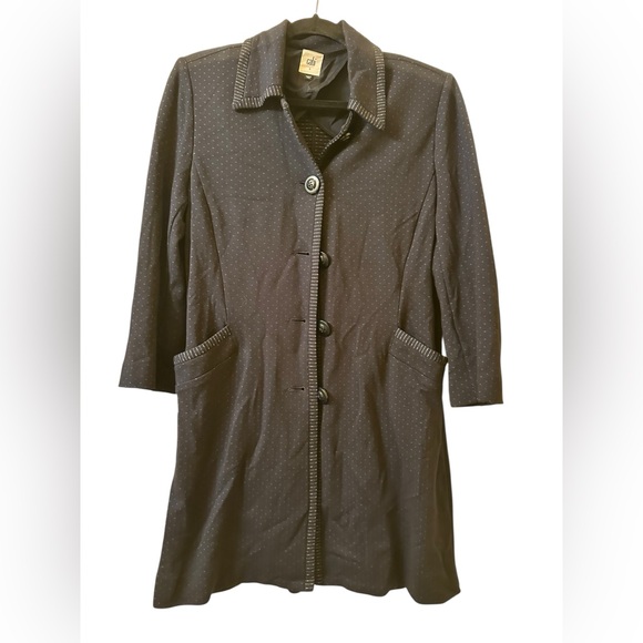 CAbi Jackets & Blazers - CAbi dark navy blue carriage jacket with Dotted Texture size S